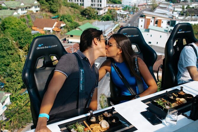 Dinner in the Sky in Phuket - The table rises above Karon
