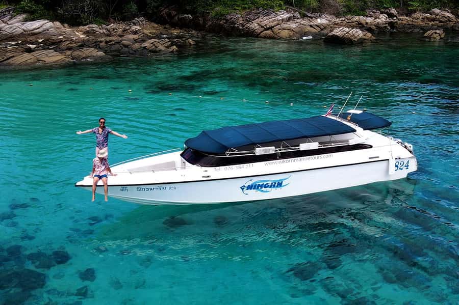 From Phuket: Coral Island Kahung Beach Speedboat Trip - The 15-minute speedboat ride to Kahung Beach