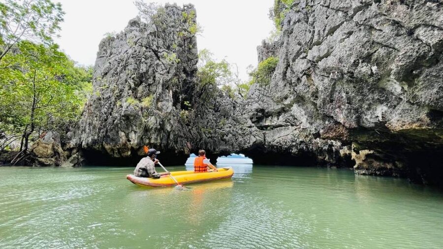 From Phuket: Phang Nga Bay and Canoeing Tour by Big Boat - James Bond Island and Tapu rock