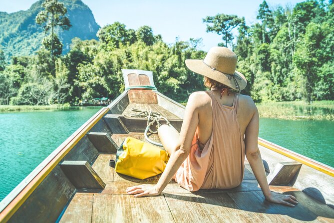 Khao Sok National Park & Samet Nangshe Private Tour from Phuket - Cheow Lan Lake by private longtail boat