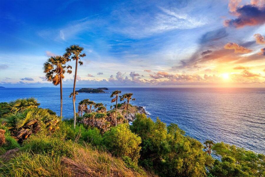 Phuket: Amazing Sunset View & Local Market Tour - Karon View Point and three beaches below