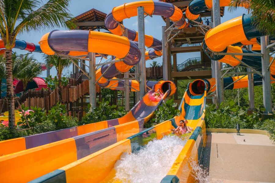 Phuket: Andamanda Water Park Ticket - The slides: 12 extreme rides and 17 gentler options