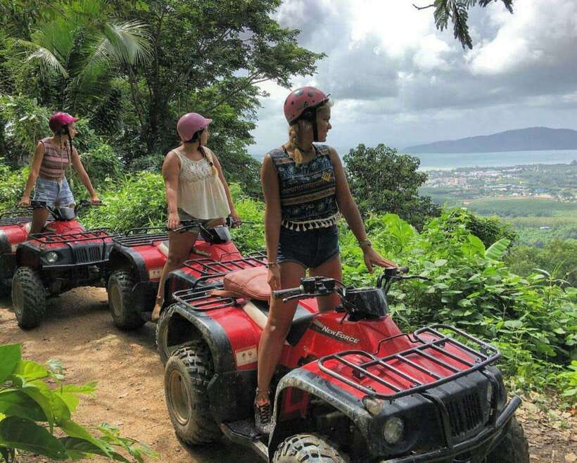 Phuket: Big Buddha Viewpoint ATV Tour and Zipline Adventure - Riding the mountain from Phuket’s rubber jungle