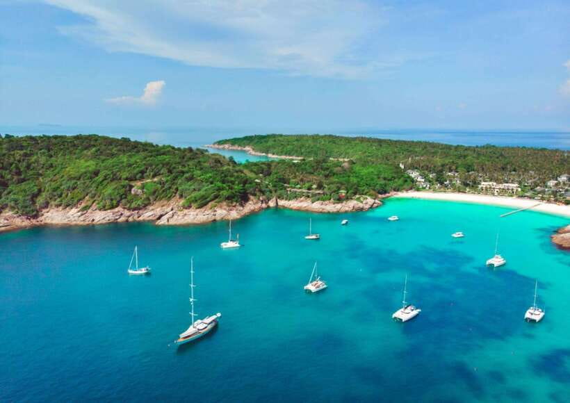 Phuket: Coral Island Catamaran Cruise with Sunset Dinner - Snorkeling near Coral Island