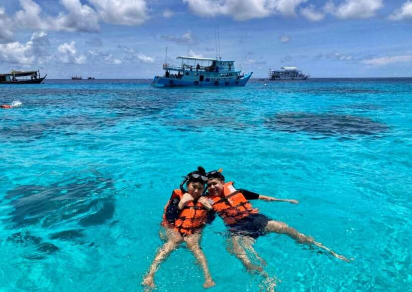 Phuket: Coral Island Catamaran Cruise with Sunset Dinner - Thai buffet dinner near Promthep Cape