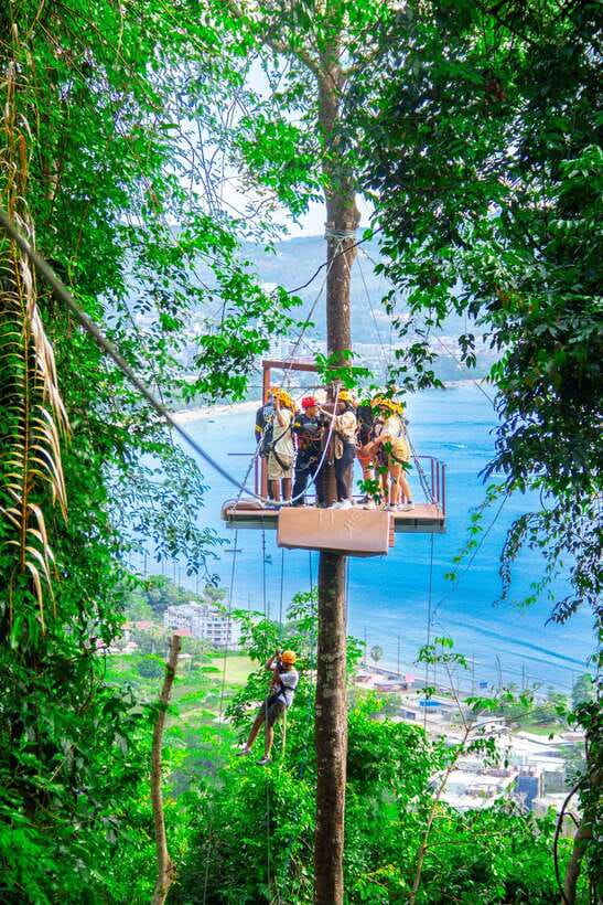 Phuket: Erawan Zipline Adventure with Ocean Views in Patong - Refreshments and the end of the visit