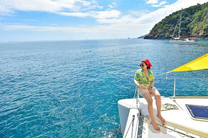 Sunset Cruise to Koh Hey in Phuket by Sailing Catamaran - Beach time, chairs, and the floating walkway