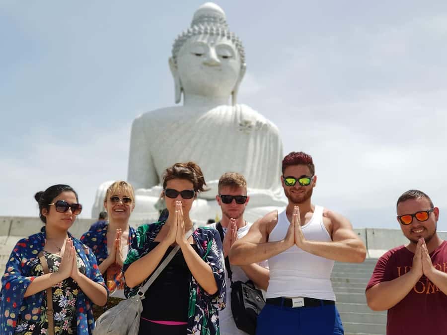 Temple and Jungle Trekking tour with Lunch at Farm-to-Table - Big Buddha from behind the gates
