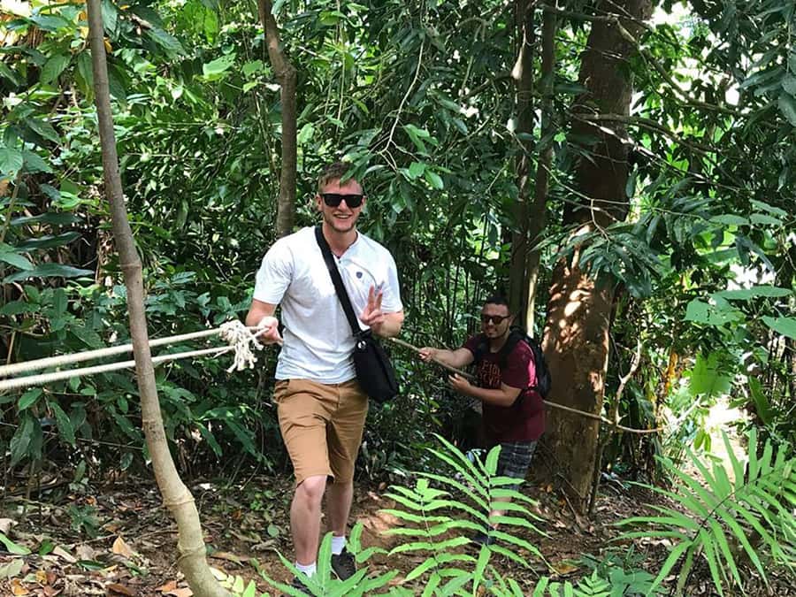 Temple and Jungle Trekking tour with Lunch at Farm-to-Table - Coconut, fruit, and a well-earned break